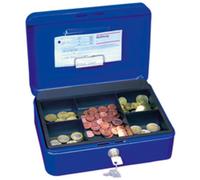 Wedo 145403H Caissette à monnaie à 5 compartiments avec clip 30 x 24 x 9 cm Bleu