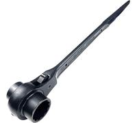 WEDO Clé à cliquet pour échafaudage 22 x 24 mm,clé à cliquet réversible Cliquet d'échafaudage avec Pointe de centrage,Longue 355mm,40 CR-V,rotation gauche et droite