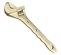 WEDO Clé à molette anti-étincelles, clé à molette multifonction de sécurité sans étincelles, aluminium bronze, norme DIN, certificat BAM et FM, 150 mm x 18 mm