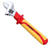 WEDO Clé à Molette isolée,Ajustement Rapide avec Écrou,Longeur 8"/200mm,Fabriqué en Acier (Chrome Vanadium),Clé à Molette Grande Ouverture Capacité de la Mâchoire 24mm,VDE 1000 volt,certifiées GS