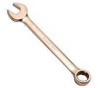 WEDO Clé polygonale plate non scintillante SW 27 mm, longueur 290 mm, cuivre béryllium, clé à molette, DIN 3113, certification BAM