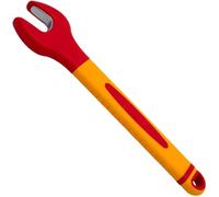 WEDO Clé VDE à fourche,21mm,lé de Serrage à fourches,Fabriqué en Acier (Chrome Vanadium),Longue 51mm,Clé à Electricien Isolée,Clé Plate en antidérapante Poignée