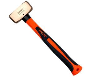 WEDO CO2204A Massette avec poignée en plastique Tête de marteau en cuivre 300 mm Poids de la tête 500 g