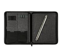 Wedo Serviette-classeur COLLEGE A4 polyester gris chiné à 4 anneaux 30 mm