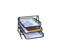 Wedo Corbeille A Courrier Office, 3 Compartiments, Noir, En