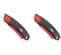 WEDO Cutter Safety avec lame rétractable, couteau de sécurité à levier (Lot de 2)