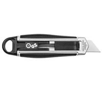 Wedo Cutter sécurité pour gauchers Grip – Lame trapèze échangeable – Noir/argent
