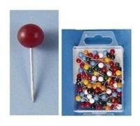 Wedo Épingles à tête ronde 56100 - Lot de 100, longueur 16 mm, tête Ø 6 mm Rouge