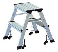 WEDO Escabeau, en aluminium, capacité: 150 kg, 2 x 2 marches G