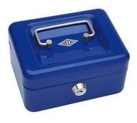 Wedo 145103H Caissette à monnaie à 4 compartiments avec clip 15,2 x 11,5 x 8 cm Bleu