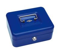 Wedo Caissette à monnaie 145203H - 5 compartiments avec clip - 20 x 16 x 9 cm - Bleu