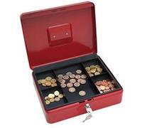 Wedo 145402X Caissette à monnaie à 5 compartiments 30 x 24 x 9 cm Rouge
