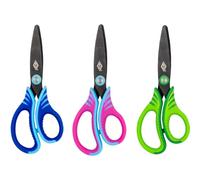 WEDO Gripy Ciseaux de précision 13 cm avec lames en acier inoxydable et revêtement PVD, ergonomiques et antidérapants, légers, durables, pour le bricolage, l'école et le bureau, en rose, vert ou bleu