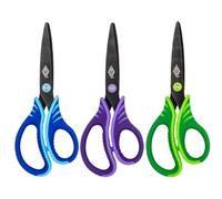WEDO Gripy Craft Ciseaux 17,5 cm - Lames tranchantes en acier inoxydable avec revêtement en titane et technologie PVD, ergonomiques et antidérapantes, couleurs assorties (violet, vert, bleu)