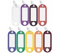 Wedo Jeu De 10 Porte-Clés Avec Anneau, Diamètre 18 Mm, Blanc Blanc G