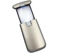 WEDO Loupe de Poche LED Lucina avec grossissement x3, lumière et Batterie, Argent