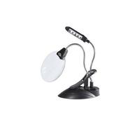 Wedo Loupe De Table Avec Lampe A Del, Avec Serre-Joint, Noir