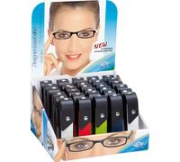 WEDO Lunettes de lecture avec branches à ressort 30 présentoirs assortis