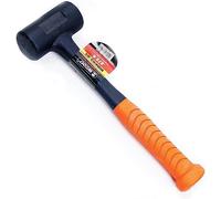 WEDO Marteau maillet en caoutchouc avec manche en fibre de verre, marteau à frapper mort, épaisseur maximale de 16 mm, longueur 310 mm