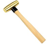 WEDO Marteau mécanicien de forgeron avec Manche en Bois,450g(1lb) Masse en Laiton,Longue 300mm,résistante à la corrosion
