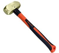 WEDO Marteau plat en laiton avec manche en fibre de verre, 0,5 kg, 310 mm, 30,5 cm