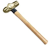 WEDO Marteau sphérique avec manche en bois - Poids de la tête : 230 g - Marteau d'ingénierie sans étincelles - Marteau de serrurier - Aluminium bronze - Norme BAM/FM/DIN - Longueur 300 mm