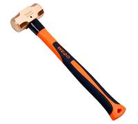 WEDO Marteau traîneau en cuivre avec manche en fibre de verre, long manche droit, longueur 400 mm, 1,8 kg
