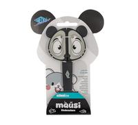 WEDO Mausi Ciseaux pour enfant 13 cm - Ciseaux de bricolage noir/gris avec poignée souple et pointe ronde