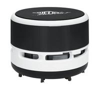 Wedo Mini aspirateur de table 20520101 avec batterie Récipient collecteur dévissable Noir/Blanc