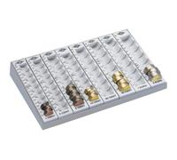 WEDO Monnayeur monobloc avec 8 rangées amovibles, gris