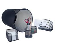 Wedo Office 065101 Set de bureau complet 5 pièces Noir