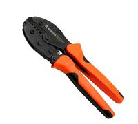 WEDO Outil de sertissage, pince à sertir, pince à sertir européenne auto-réglable, pince à sertir pour fil métallique, 2 x 20-10 AWG, outil de sertissage à cliquet pour connecteurs thermorétractables