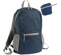 WEDO PACKTOGO Sac à dos pliable en nylon léger et imperméable (12L), bretelles rembourrées, fermetures éclair protégées contre l'eau, fixation pour trolley, porte-bouteille & poche intérieure, bleu