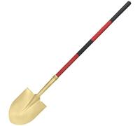 WEDO Pelle à bout rond anti-étincelle à long cou courbé, 152,4 cm avec poignée antidérapante en fibre de verre, outil de sécurité, aluminium bronze, norme DIN, certificat BAM et FM