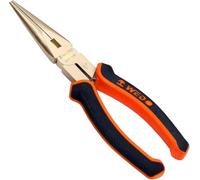 WEDO Pince à bec aiguille anti-étincelle - Pince à bec long de précision de 150 mm - Pince coupante avec coupe-fil, certificat BAM et FM, aluminium bronze