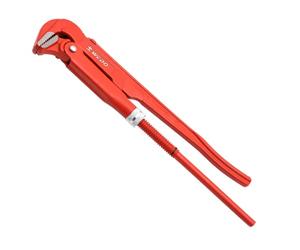 WEDO Pince à tube suédoise, coudée à 90 degrés, acier CR-V, forgé, traitement thermique, longueur 320 mm