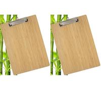 WEDO® Porte-bloc DIN A4 en bambou - Porte-bloc en bois - Marron (Lot de 2)