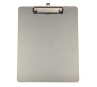 WEDO® Porte-bloc en métal A4 en aluminium anodisé avec pince solide, coins arrondis et œillet de suspension, couleur : anthracite