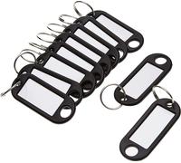 WEDO Porte-clés avec anneau, diamètre: 18 mm, noir G