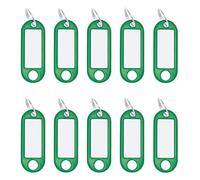 Wedo Porte-clés avec anneau en plastique 262101804, étiquettes amovibles - Vert (Lot de 10)