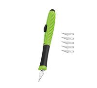 Wedo Scalpel de Poche avec 5 Lames de rechange Vert Pomme/Noir