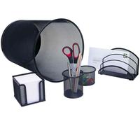 Wedo Set De Bureau "Office", En Fil M¿Tallique, Noir