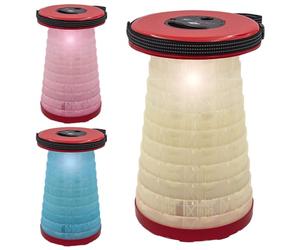 WEDO SITTOGLOW by 2126102 Tabouret télescopique avec éclairage LED, 3 Niveaux d'éclairage, Hauteur 42 cm, Hauteur réglable en 10 Niveaux, bandoulière, capacité de Charge de 150 kg, certifié TÜV & GS,