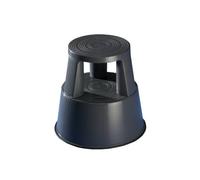 Wedo Tabouret marche-pied plastique gris RAL 701 - recyclable - 3 roulettes pivotantes sur ressorts