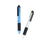 WEDO Stylo roller à encre gel effaçable à 4 couleurs avec mine en rouge, bleu, vert et noir