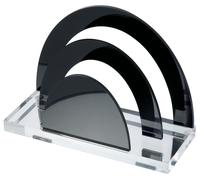 WEDO Support De Brochures En Acryl Exklusiv 2 Compartiments, Transparent Noir