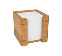 Wedo Boîte à notes 61707 en bambou 900 feuilles 9 x 9 cm Boîte-cadeau Brun