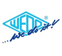 WEDO tabouret roulant ( 9000460107 ) tôle d'acier bleu Ø supérieur 295 mm Ø inférieur 435 mm