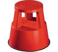 WEDO Tabouret roulant plastique rouge hauteur avec/sans charge 425/430 mm D. ...