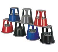 WEDO Tabouret roulant tôle d'acier, bleu H. mit/sans charge 430/440 mm D. oben 295 mm Quantité:1